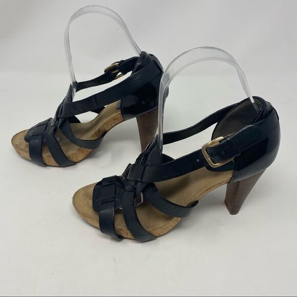 Cole Haan Black Leather Heels- Size 7.5 - Picture 6 of 13